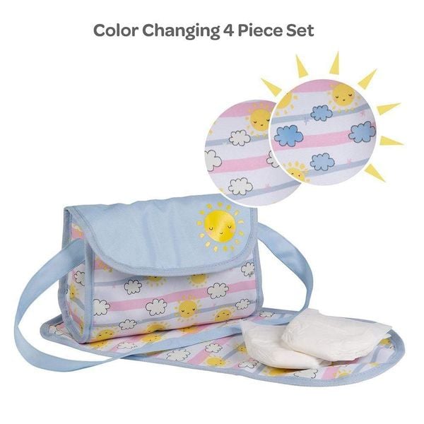 Baby Doll Diaper Bag Set - Color-Changing Sunny Days