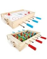 2 in 1 Tabletop Game: Foosball & Hockey