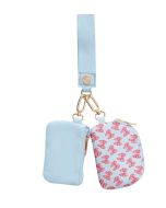 Blue Bow Dual Wallet Wristlet