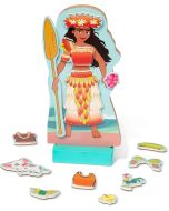 Disney Princess Moana Magnetic Dress-Up Wooden Doll