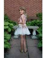 Gracious Gold Sequin Skirt Set Size 4-6