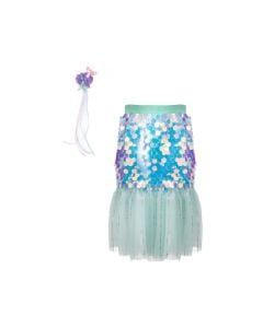 Bling Bling Mermaid Skirt & Hairclip Set Mint Size 4-6