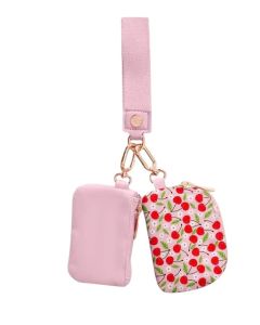 Cherries Dual Wallet Wristlet