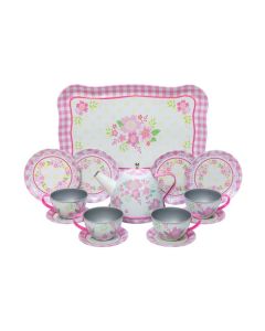 Fancy Floral Tin Tea Set