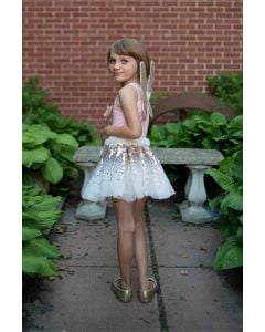 Gracious Gold Sequin Skirt Set Size 4-6