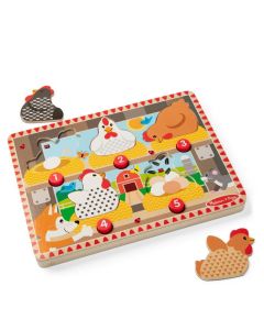 Happy Hens Push to Pop Puzzle