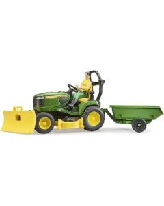 John Deere Lawn Tractor with Trailer & Gardener