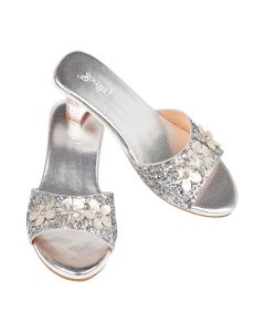 Mariona High Heel Slipper, Silver Size 10/11