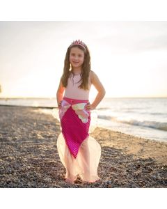 Mermaid Glimmer Pink Skirt w/ Tiara 5/6