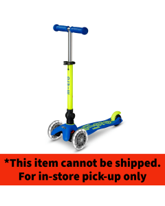 Neon LED Mini Deluxe Foldable Scooter - Blue/Yellow