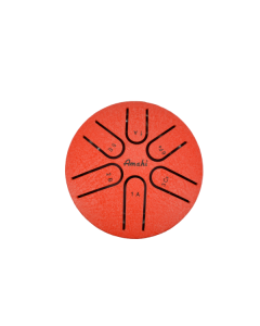 Red 3" Steel Tongue Drum