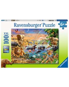 Savannah Jungle Waterhole 100pc Puzzle