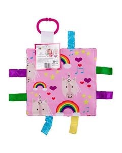 Unicorn Tag & Crinkle Blankie