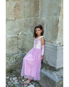 Velvety Soft Sleeping Sweetheart Princess Gown w/ Arm Warmers (Size 5/6)