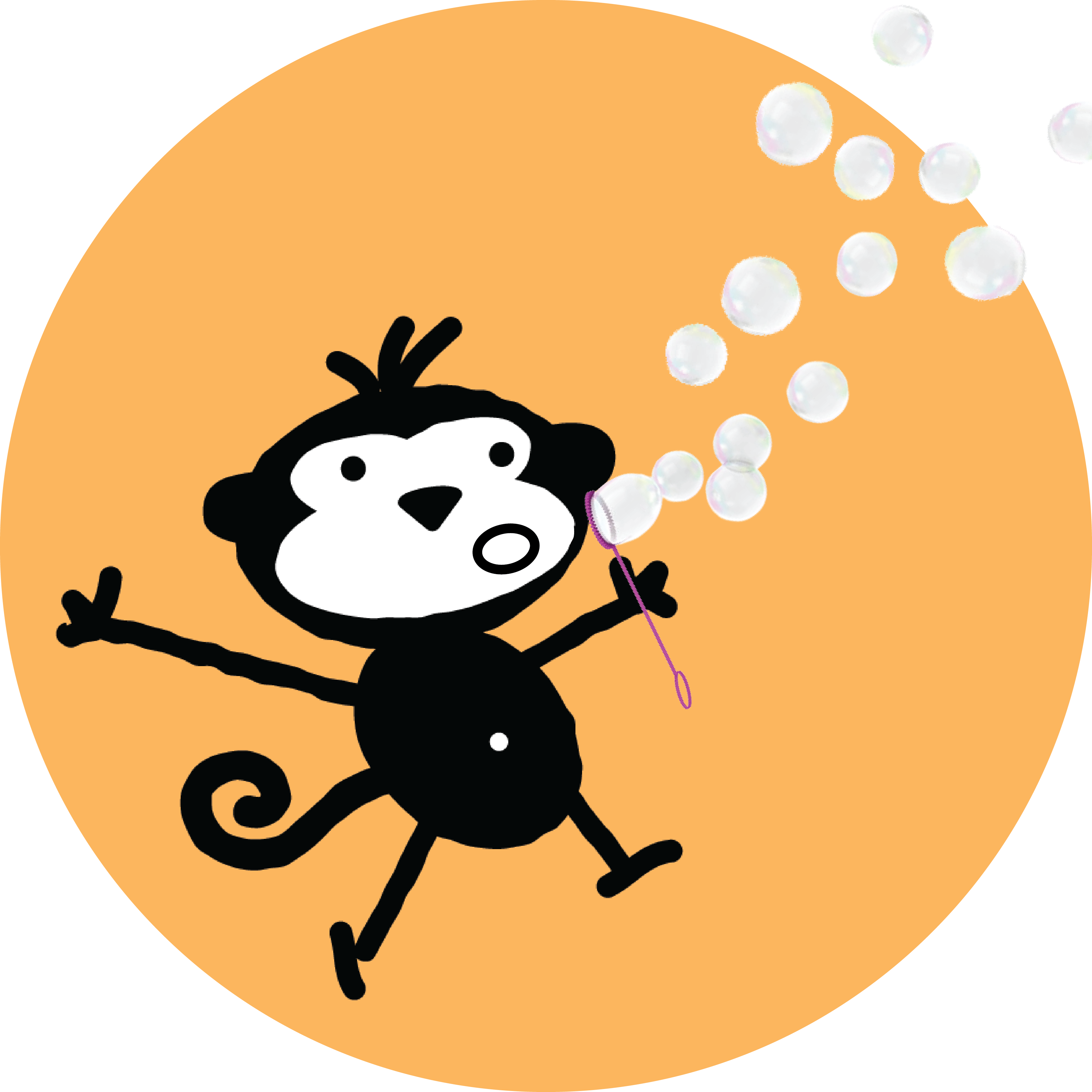 Monkey Blowing Bubbles